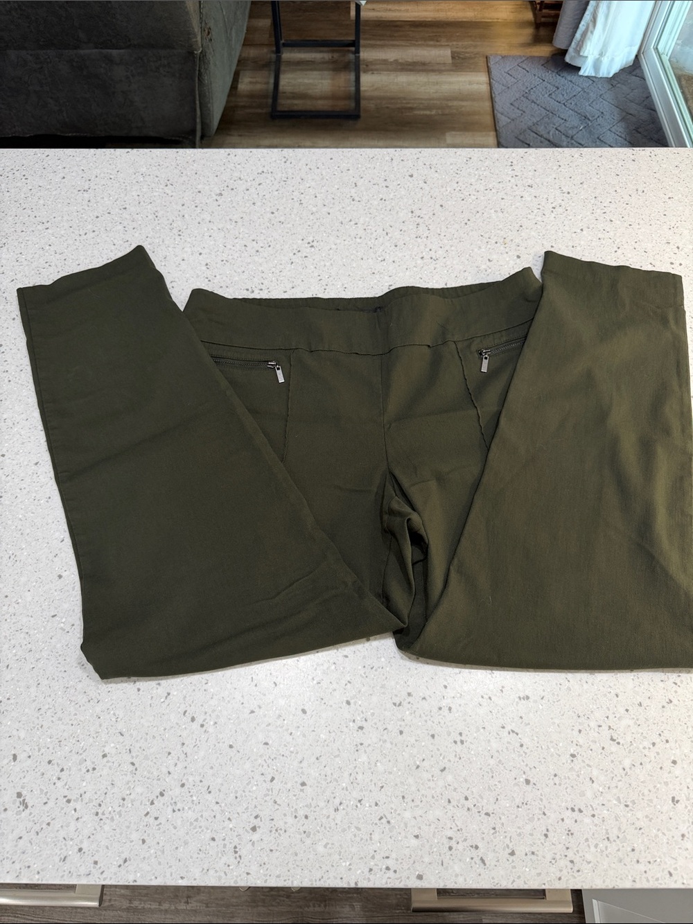 Style & Co. Olive Green Wide-Leg Trousers